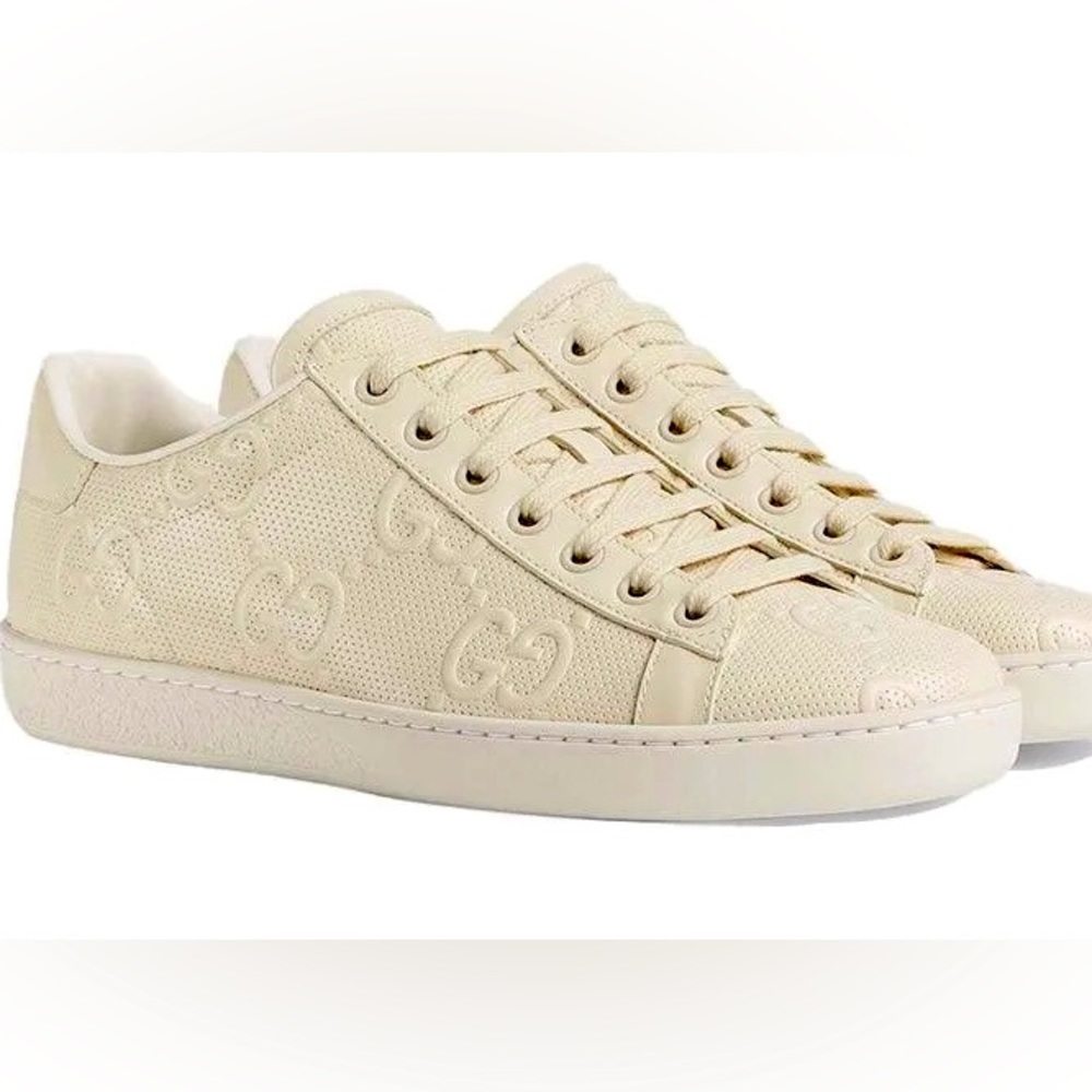 Gucci Embossed Leather Sneakers. Women’s size 39